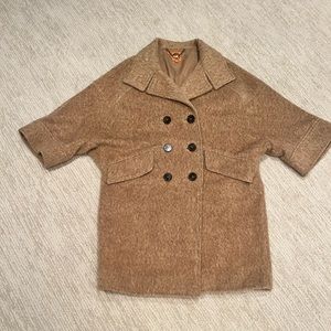 TORY BURCH CAMEL MOHAIR CACOON COAT